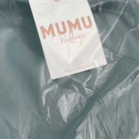 Show Me Your MuMu Shannon One Shoulder Maxi Dress Silver Sage Luxe Satin XS - Picture 6 of 7